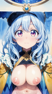 blue hair woman 青い髪の女の子